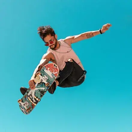 A skater in the air